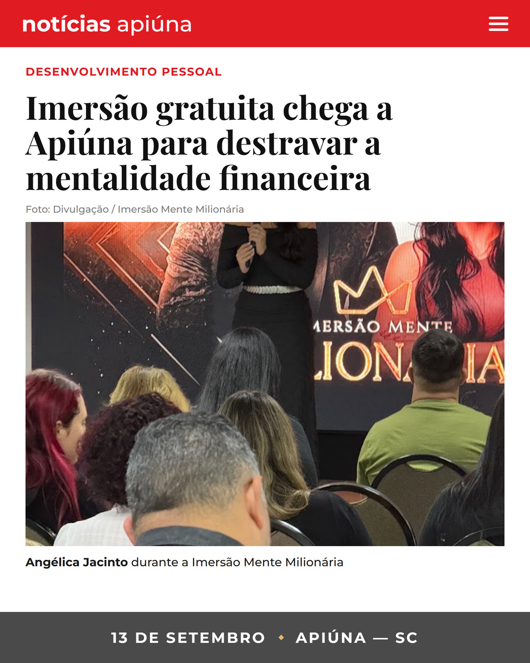 Notícia &middot; foto nova — Apiúna