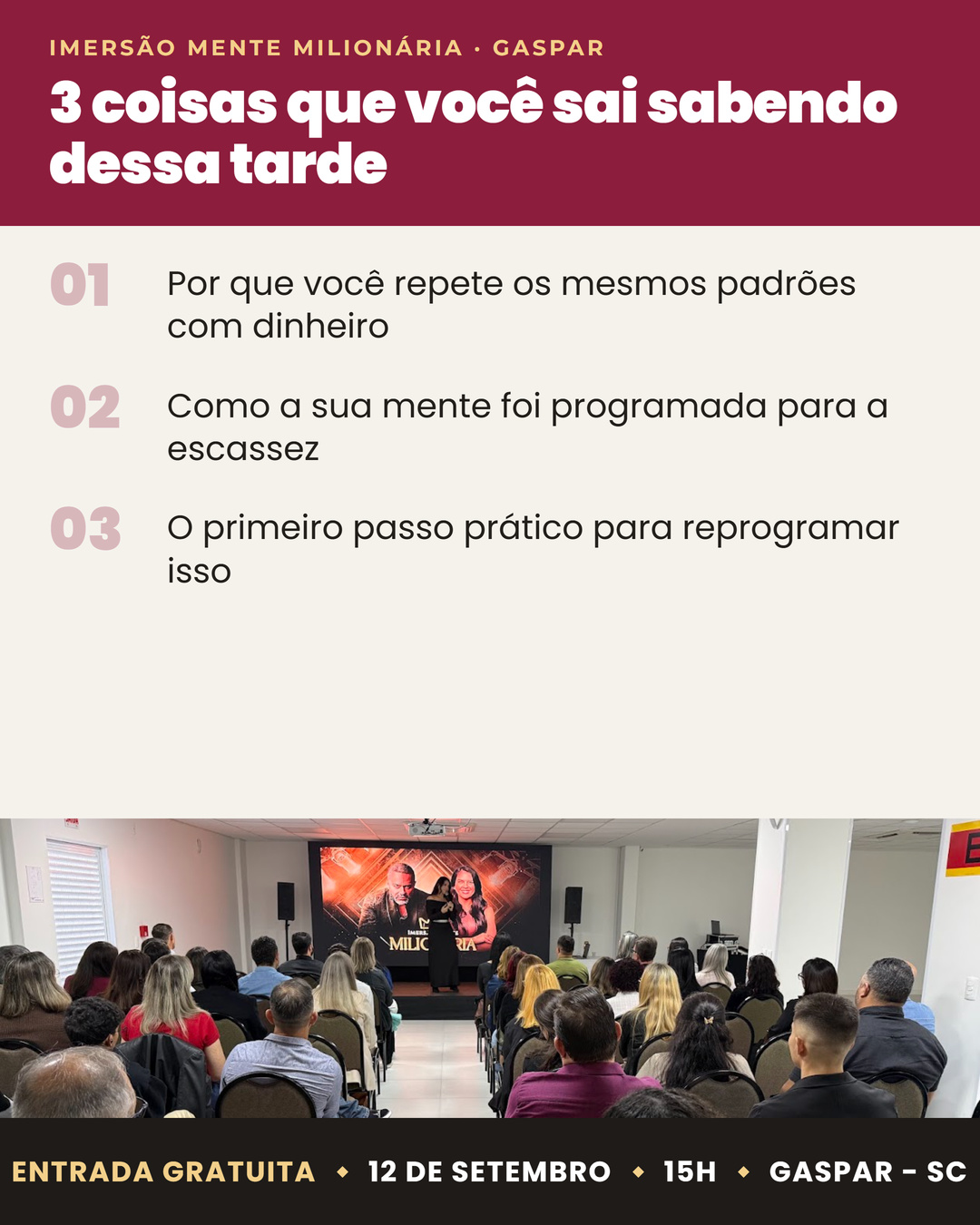 3 coisas que você sai sabendo — Gaspar