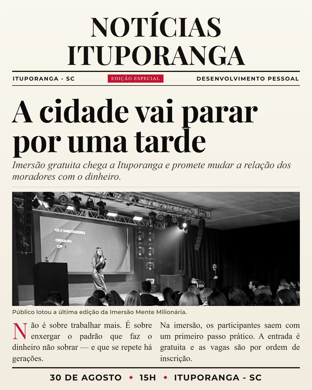 Primeira página — Ituporanga