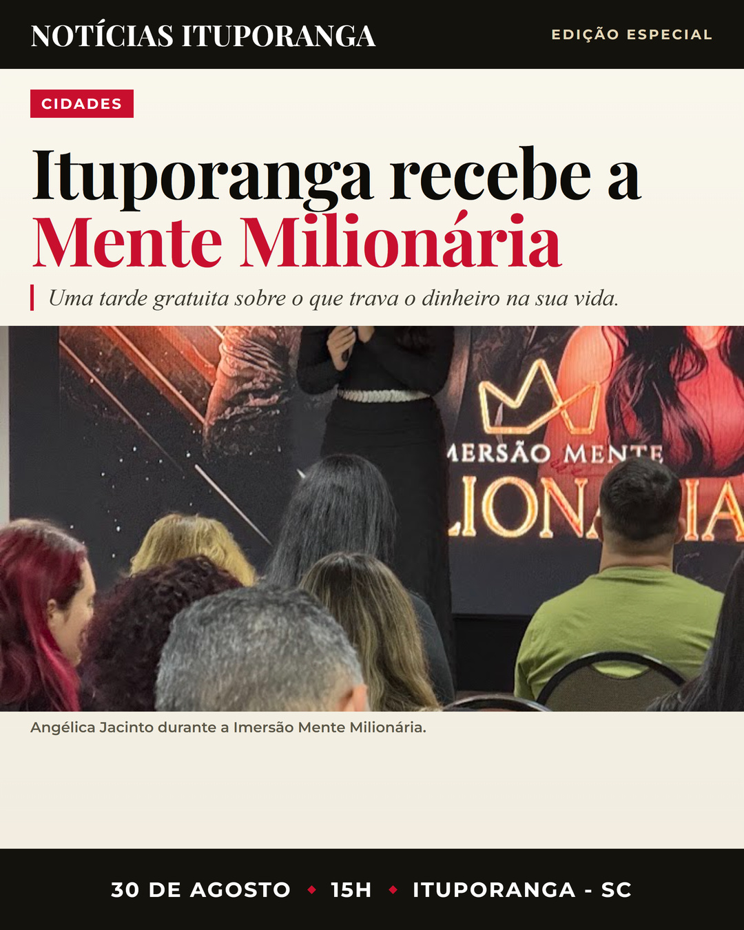Manchete + foto — Ituporanga