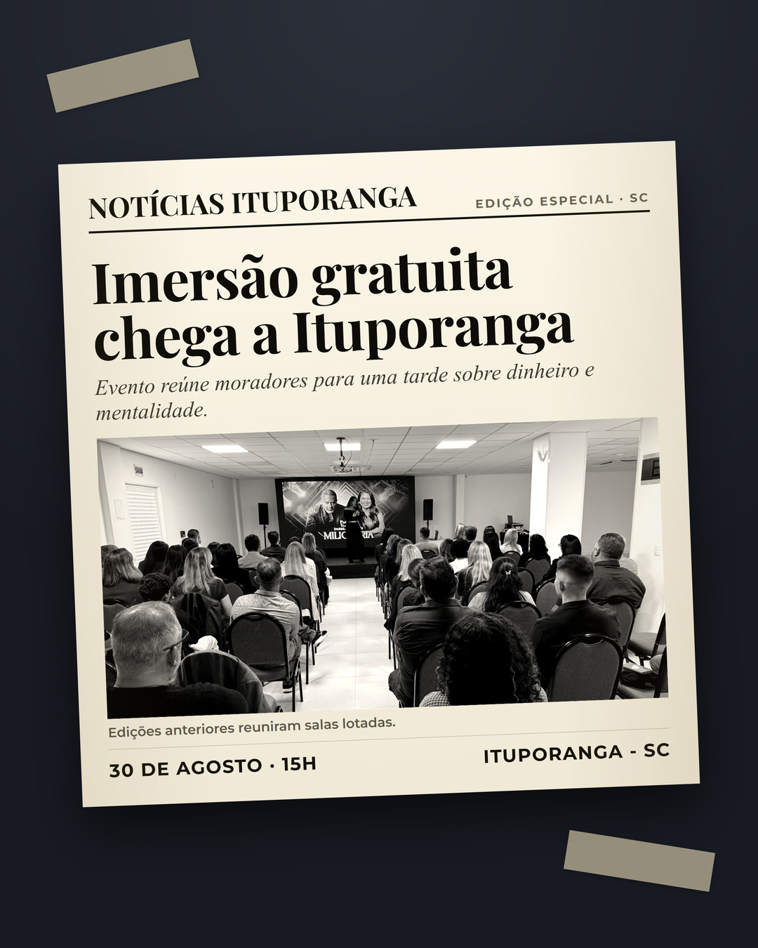Recorte de jornal — Ituporanga