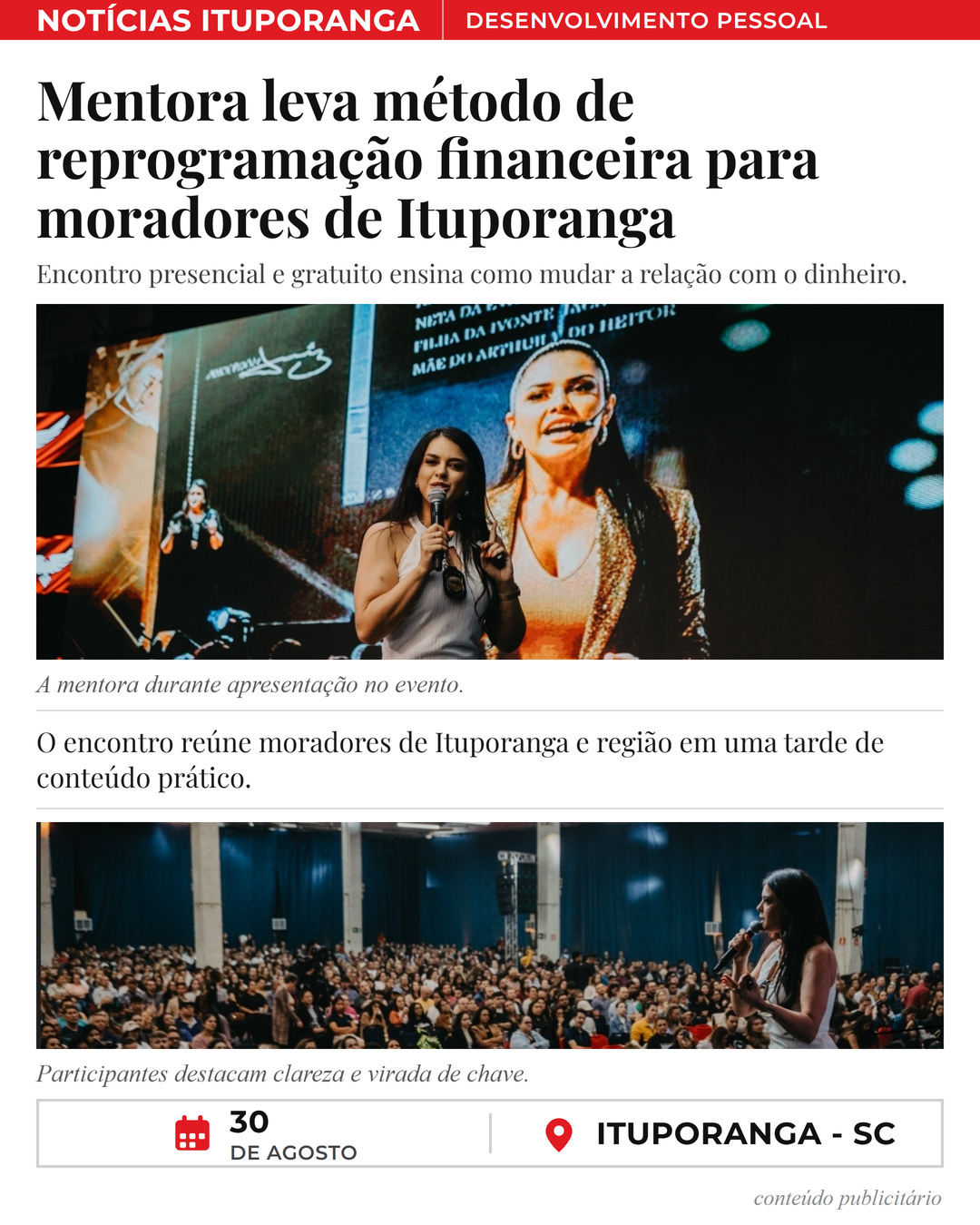 Matéria longa — Ituporanga
