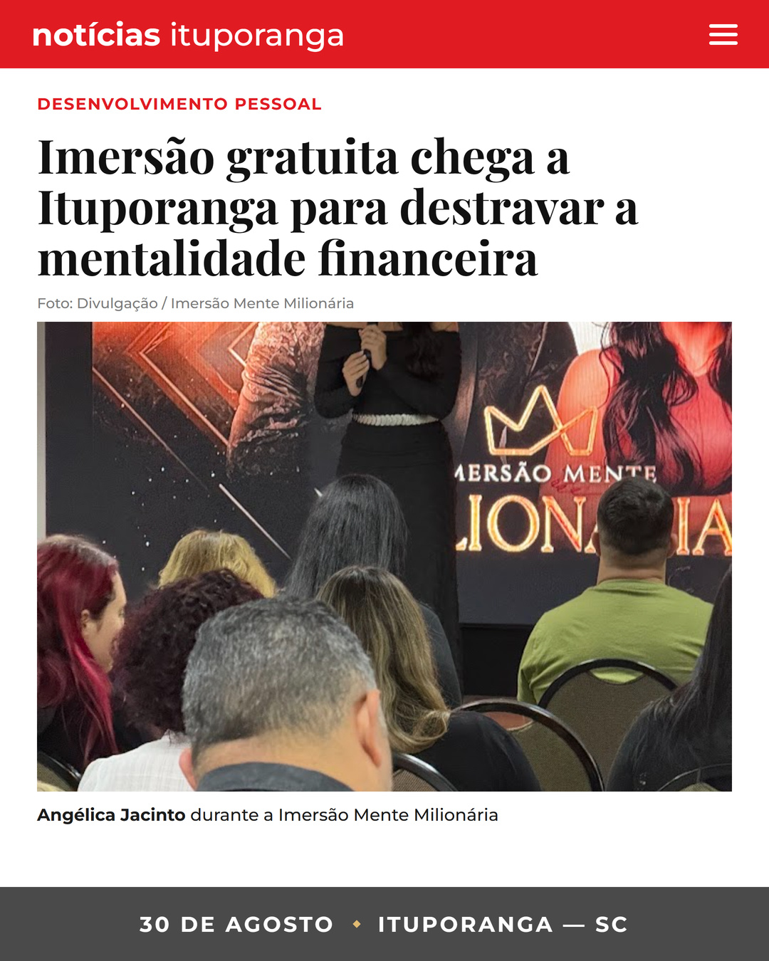 Notícia &middot; foto nova — Ituporanga