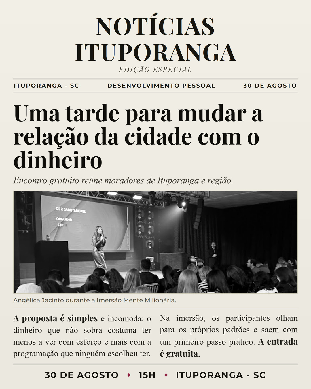 Jornal impresso — Ituporanga