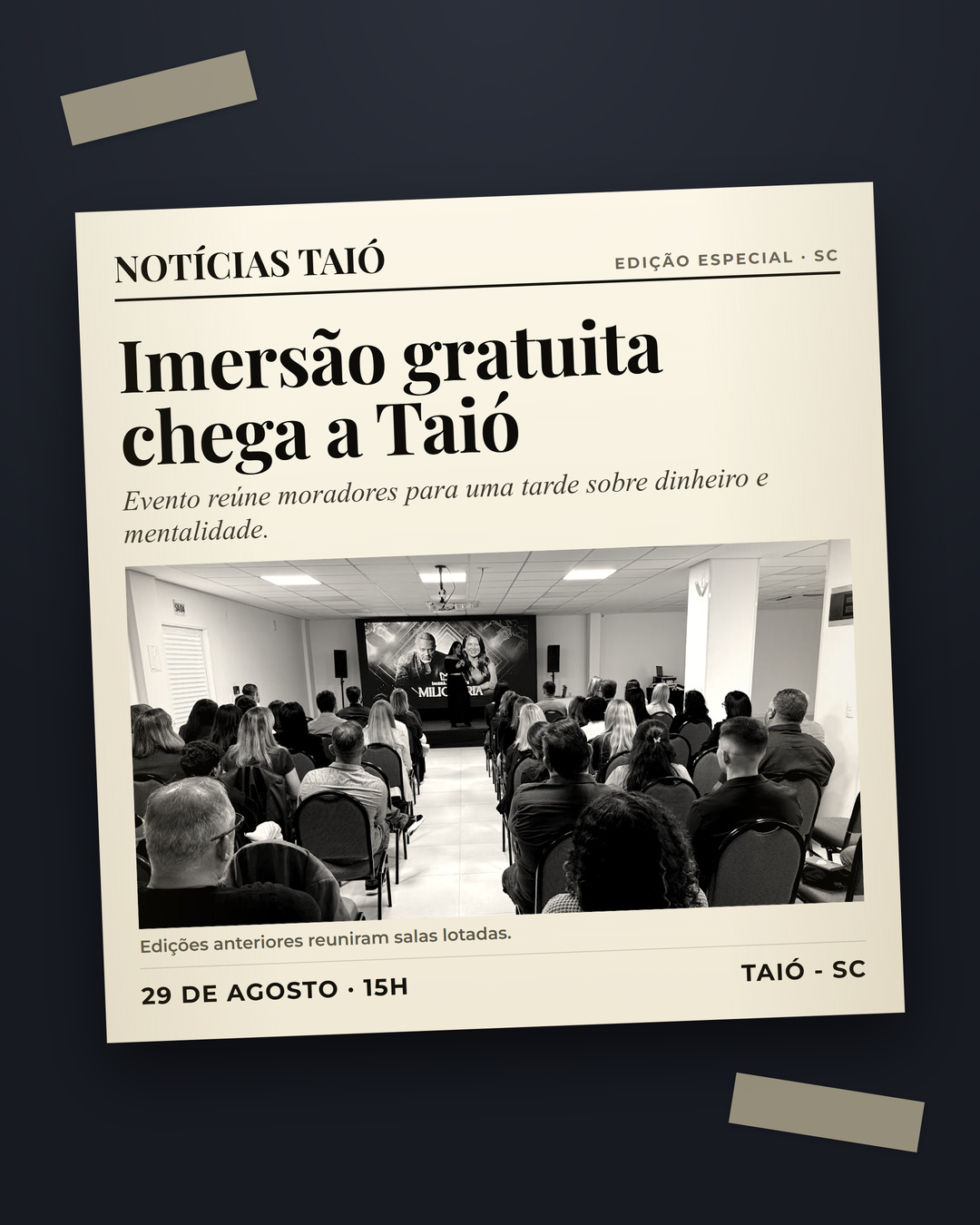Recorte de jornal — Taió