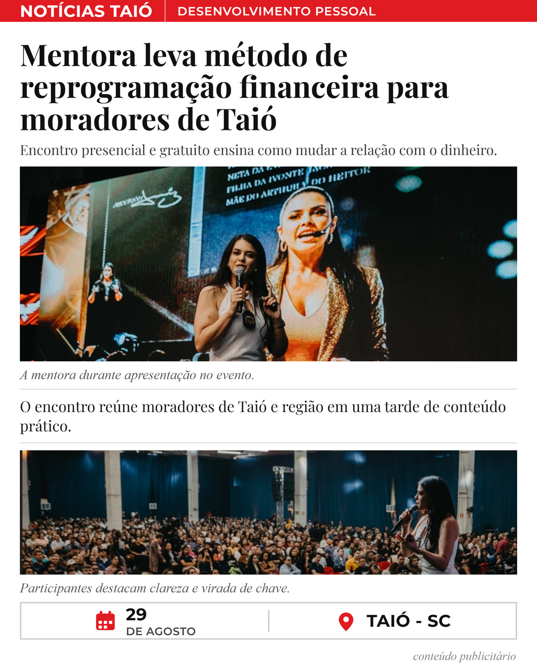 Matéria longa — Taió