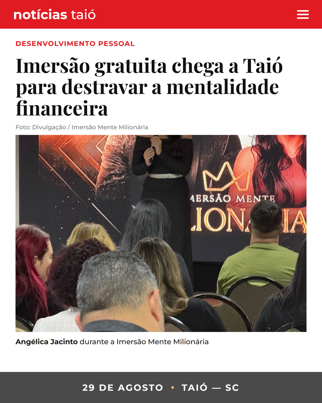 Notícia &middot; foto nova — Taió