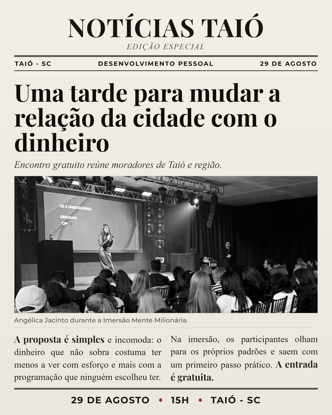 Jornal impresso — Taió