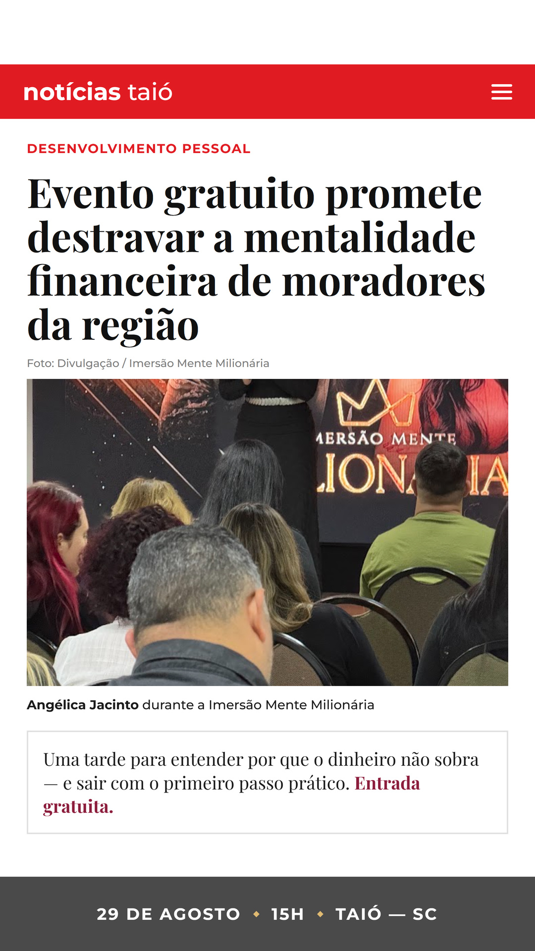 Notícia — Taió
