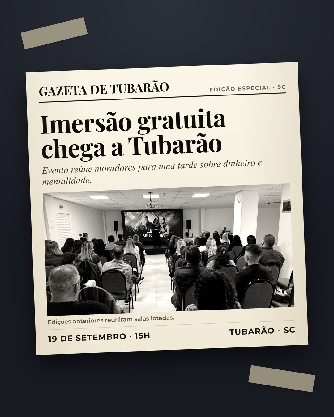 Recorte de jornal — Tubarão